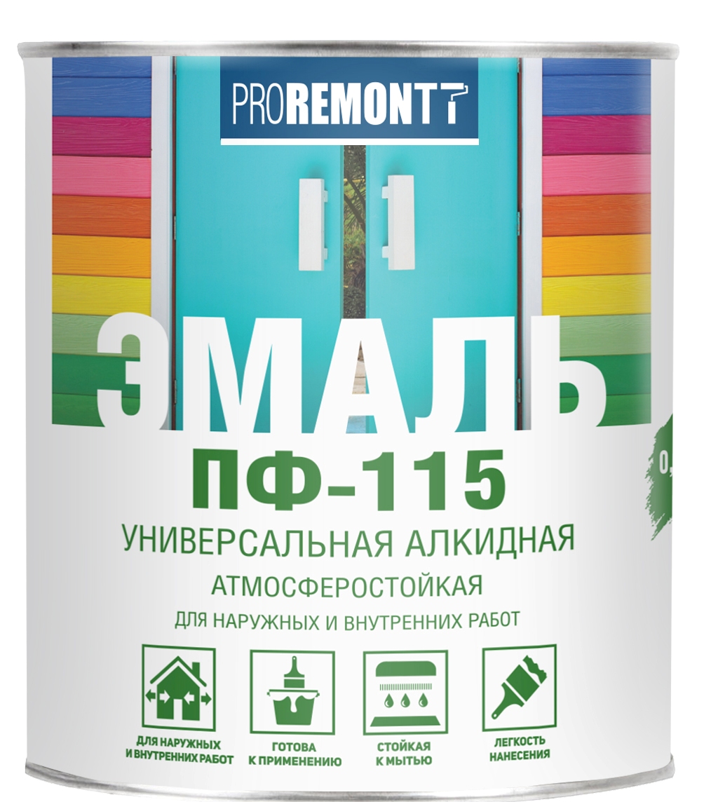 Эмаль ПФ-115 Ярко-зеленая 1,9кг PROREMONTT