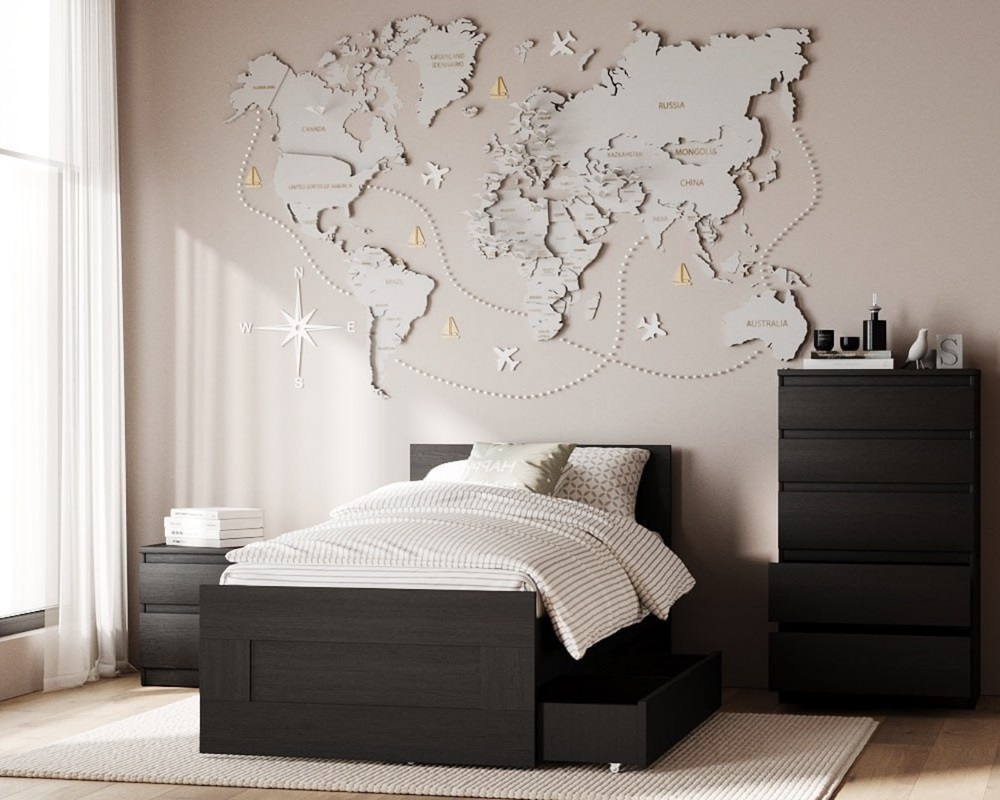 Комод Кастор 650*396*1116 5 ящиков дуб венге