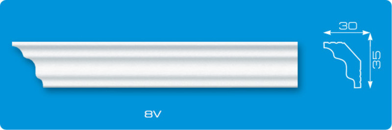 Плинтус потолочный Format V-8 2м полистирол