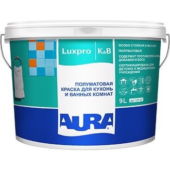 Краска интерьерная Luxpro Kitchen&Bathroom 9л AURA