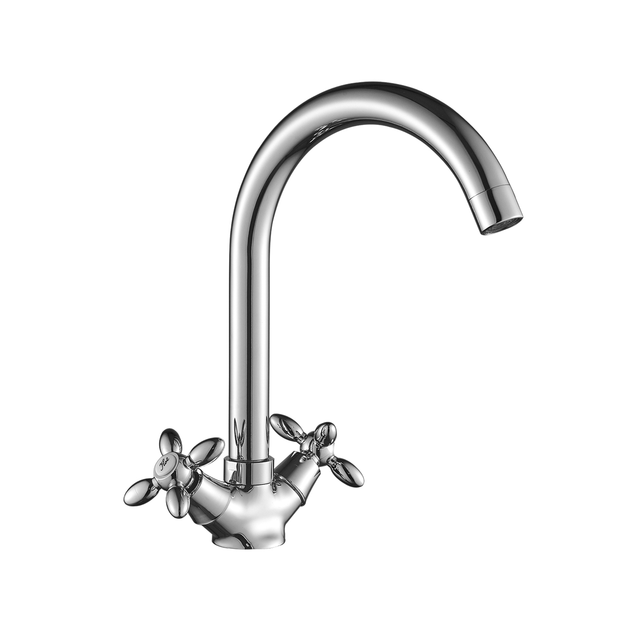 Смеситель для кухни двухвентильный Decoroom DR53028 хром