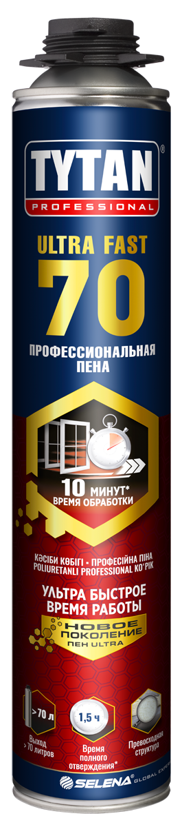 Пена Professional ULTRA FAST 70 монтажная 870 мл TYTAN