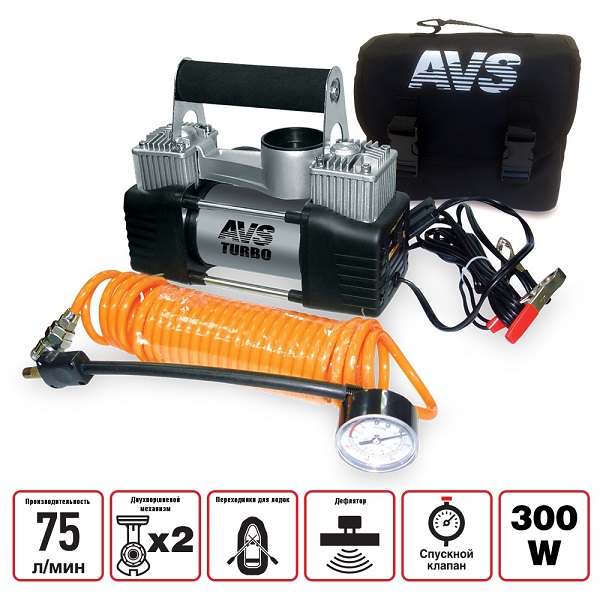 Компрессор AVS KS750D двухпоршневой
