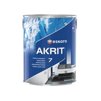 Краска для стен и потолков шелково-матовая Eskaro Akrit-7 0,95л