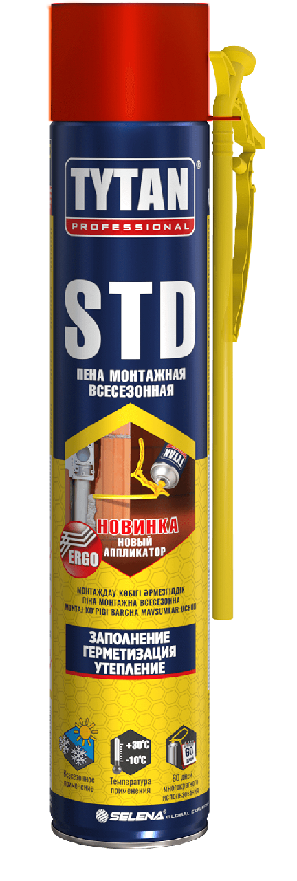 Пена монтажная всесезонная STD ЭРГО 750 мл TYTAN