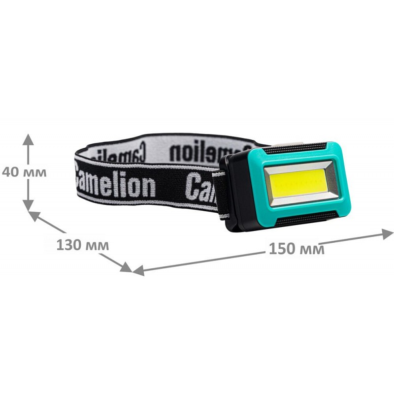 Фонарь налобный 2Вт COB LED, 3 режима, 3хААА в комплект не входят Camelion