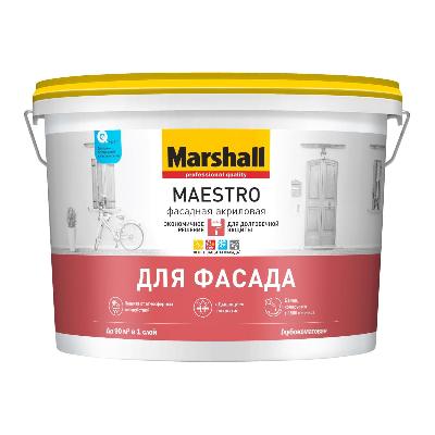 Краска Marshall Maestro Фасадная Акриловая глуб/мат BW 9л