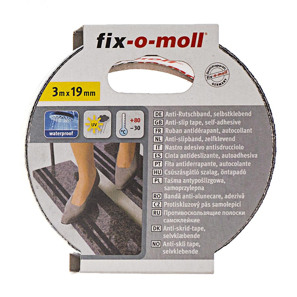 Лента антискользящая самоклеящаяся 19x3000мм прозрачная Fix-o-moll