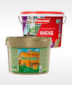 Краски фасадные, кровельные