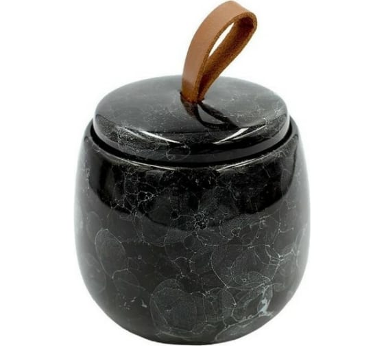 Баночка для ватных дисков Bath Plus "Pietra" черный