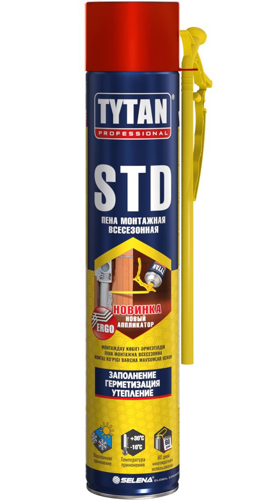 Пена монтажная всесезонная STD ЭРГО 500 мл TYTAN