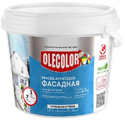 Краска водно-дисперсионная фасадная 3кг OLECOLOR