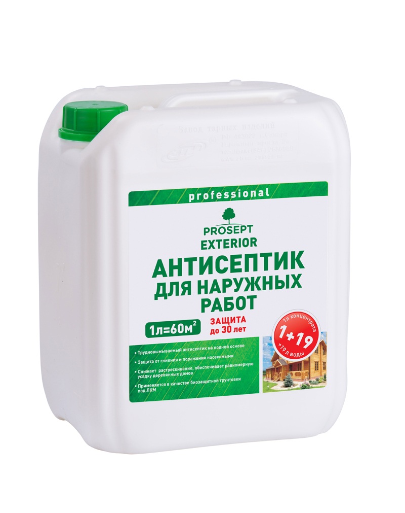 Антисептик  EXTERIOR для наружных работ  1:19, 5л PROSEPT