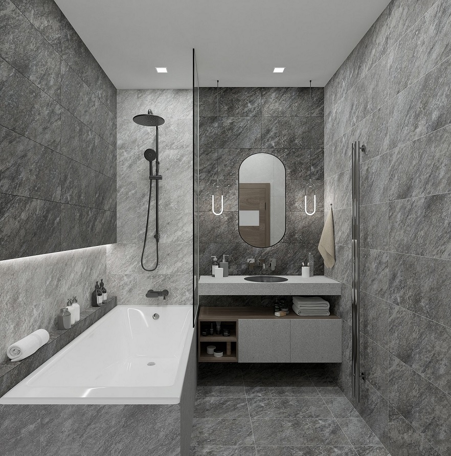 Керамогранит GLOBAL TILE Thor 300*600*9 темно-серый (1,44м2/8шт/46,08м2)