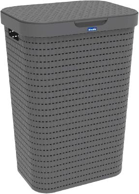 Корзина для белья Rotho Country 55 л антрацит 10327