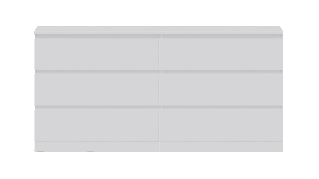 Комод Варма 6Д 1603*400*775 6 ящиков белый
