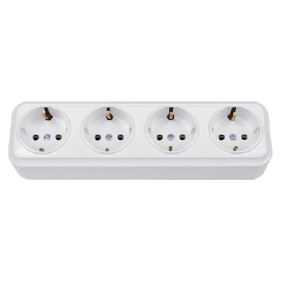 Розетка 4гн БЕЛЫЙ накл/у с/з 16А Вариант Bylectrica