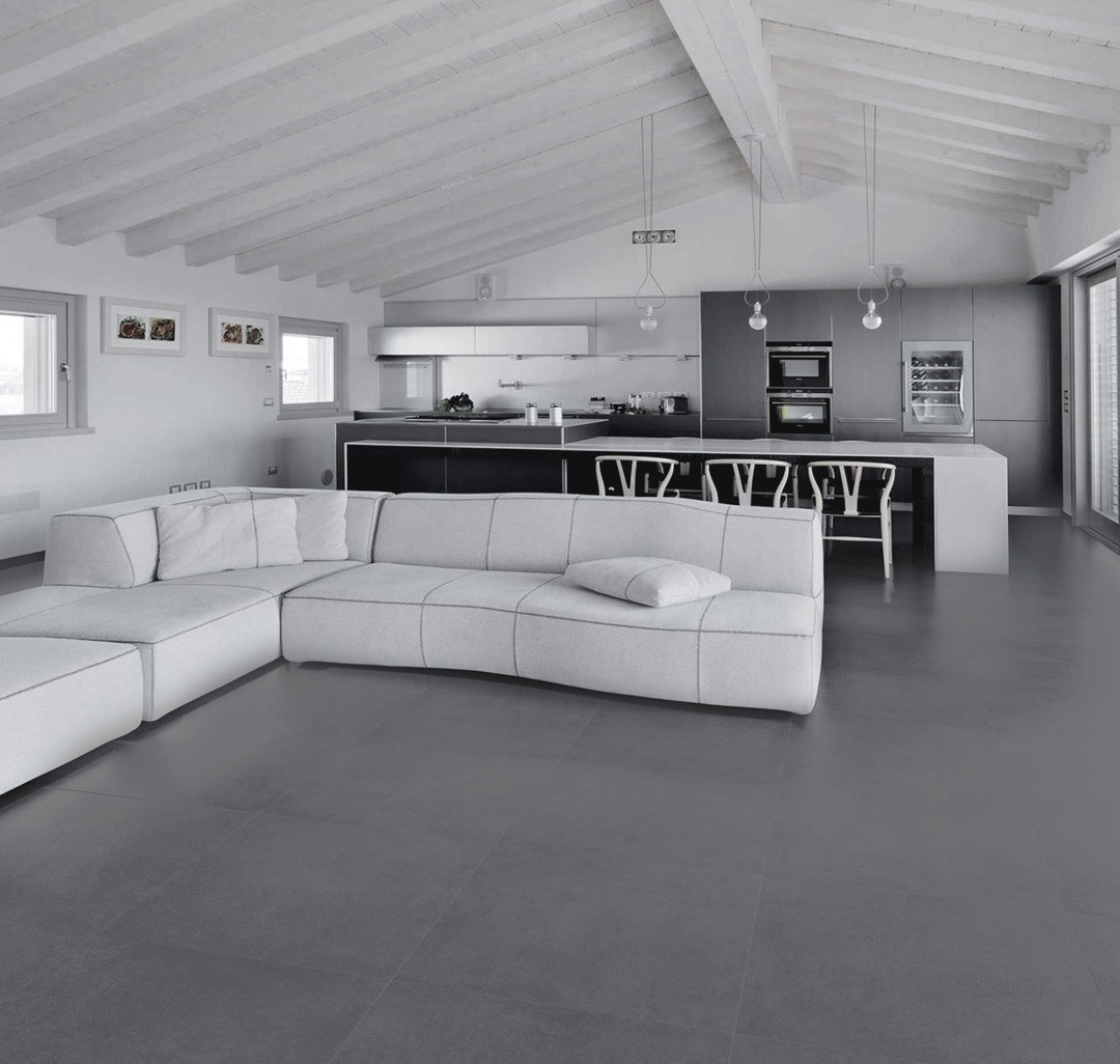 Керамогранит Zerde Tile Beton base 600*600*10 антрацит матовый (1,44м2/4шт/46,08м2)