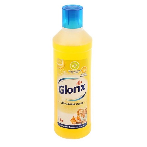 Средство для мытья полов Glorix 1л Лимонная энергия
