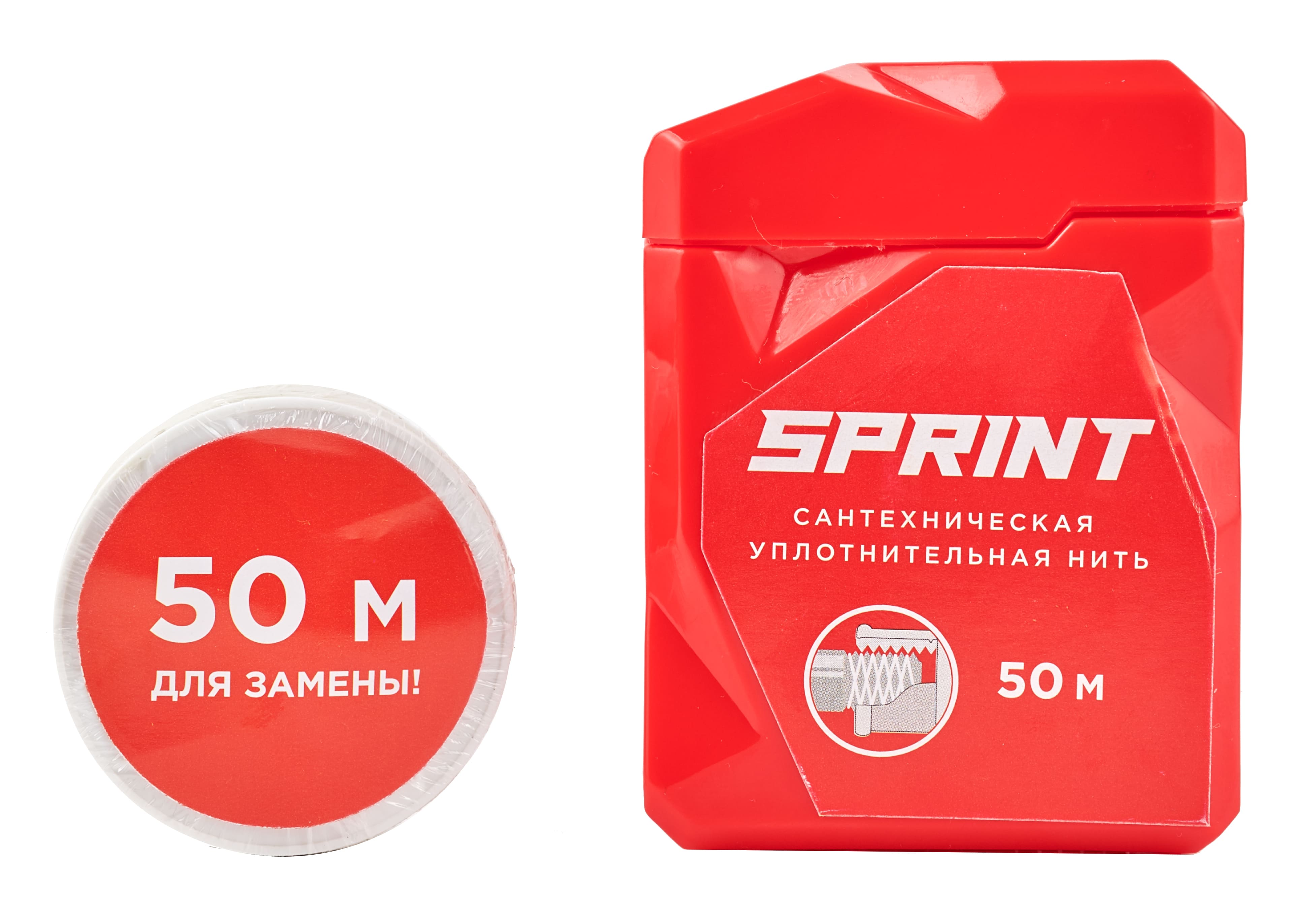 Купить Уплотнительная нить Sprint 50м бокс+50м катушка,блистер, 61012 по  цене 474 руб. в Иркутске в интернет-магазине | РОЩА