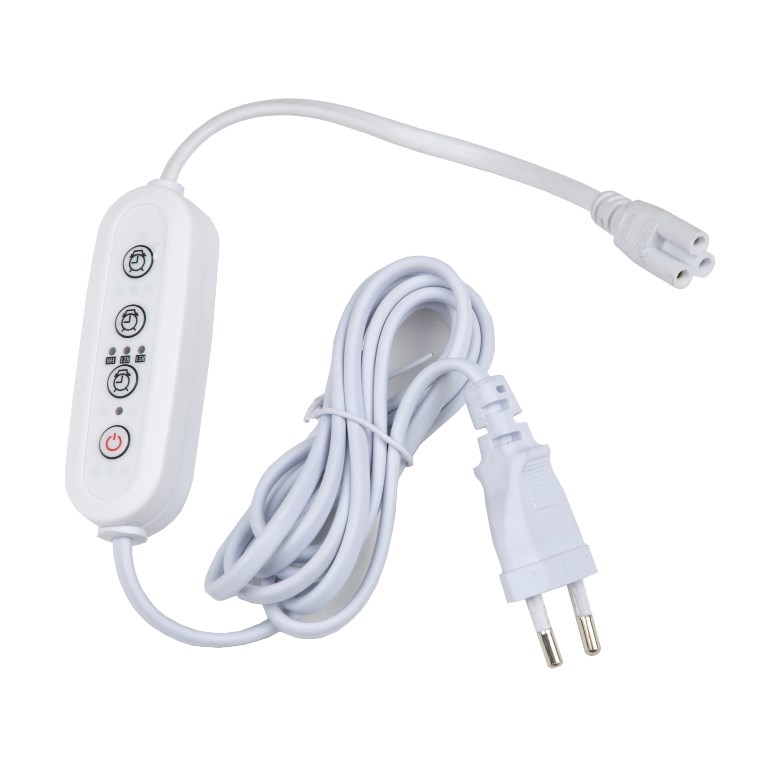 Таймер с вилкой и разъемом L,N,G для фитосвет-ков 220V 150W, провод 2м Uniel
