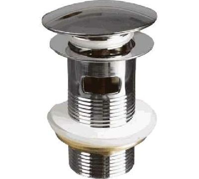 Донный клапан CLICK-CLACK c большой кнопкой, c переливом, chrome TERMA 10108