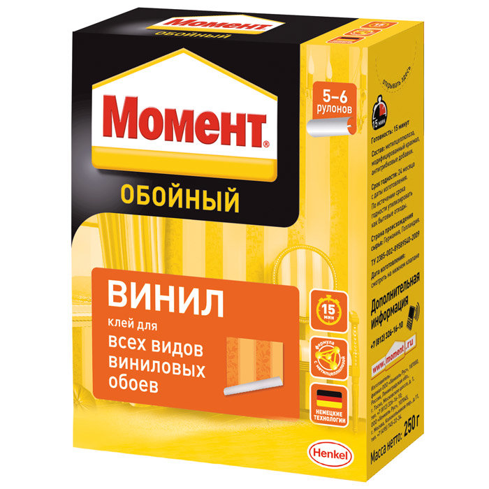 Клей обойный Винил 250г  Момент