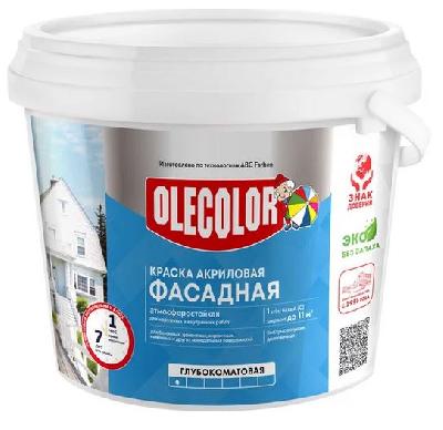 Краска водно-дисперсионная фасадная база С 2,5л OLECOLOR