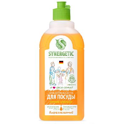 Гель для мытья посуды с дозатором Synergetic 500мл Eco Апельсин
