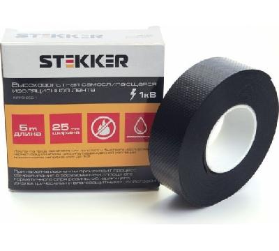 Изолента для высоковольтных проводов, самослипающаяся 25 мм (до1кВ) STEKKER