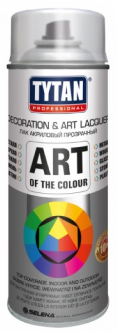 Аэрозольный лак Art of the colour RAL 190 (бесцветный глянец) 400 мл Tytan