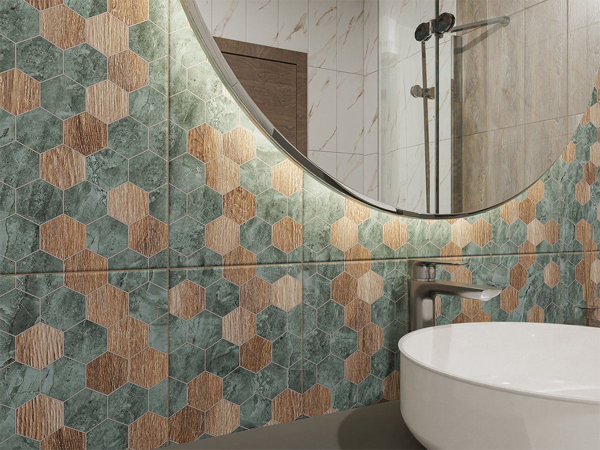 Плитка керамическая AZORI Calacatta Ivori Forma 201*505*9 декор (1,52 м2/15шт/72,96 м2)