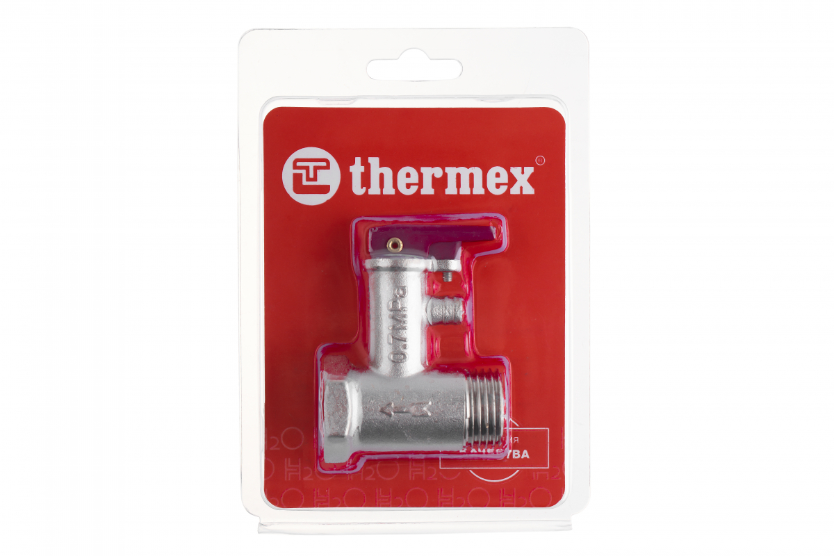 Клапан предохранительный THERMEX 1/2", 6 бар, с ручкой (блистер)
