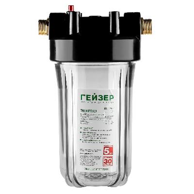Корпус Гейзер 10BB, Стандарт прозрачный, латунные ниппели