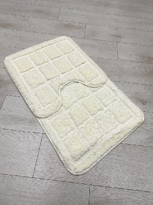 Комплект ковриков для ванной комнаты из микрофибры Dasch La Vita 50*80, 50*50 HY2310007-1 Грейс белый