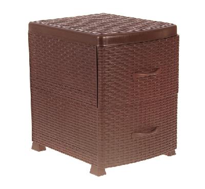 Комод Violet Ротанг 2 ящика пластик коричневый 035501