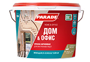 Краска акриловая износоустойчивая Белая матовая 5л W4 PARADE