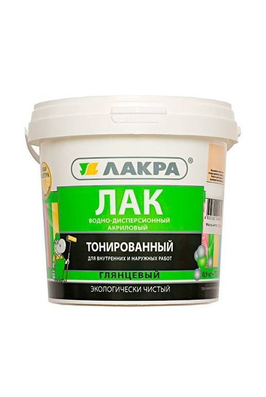 Лак ВД тонированный Орегон 0,9 кг Лакра