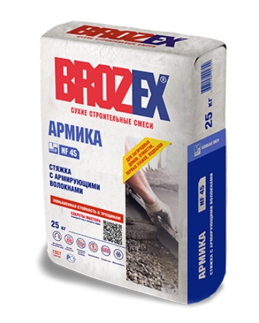 Стяжка для пола Армика NF45 10-100мм, 19кг/м2, М200, 25кг, Brozex (48)