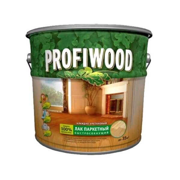 Лак паркетный быстросохнущий алкидно-уретановый матовый 2.4кг. PROFIWOOD