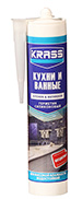 Герметик силиконовый KRASS для кухни и ванны белый 300мл